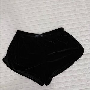 Brandy Melville Black Velvet Shorts